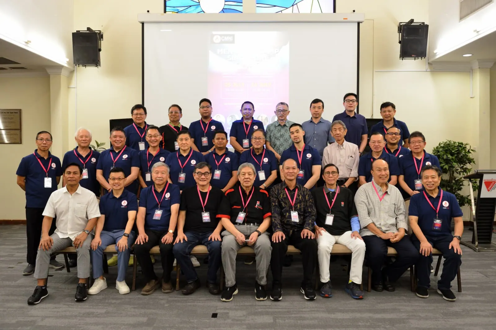 Members of FGBMFI Singapore gathered for a group photograph